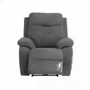Traditional Style Graphite Fabric Electric Recliner Armchair